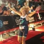 Eddie Brocklesby taking part in an Ironman race