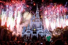 New Years fireworks at Disney - I saw them one year but this isn't my photo because my camera isn't this good 