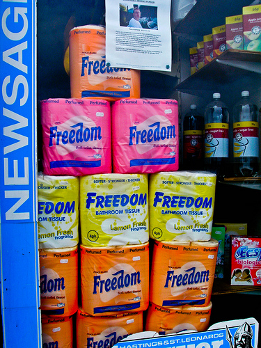 Freedom for sale in the form of toilet paper?!