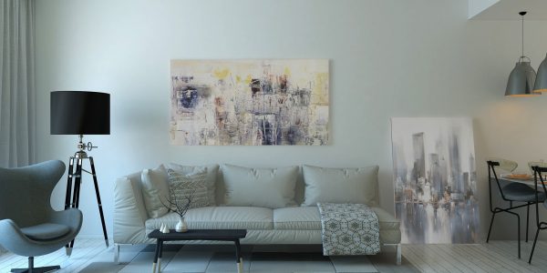 House hunting - a furnished living room