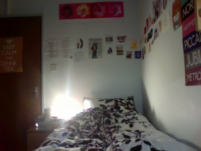 Most pictures of me in first year are cringe-worthy, so here is a picture of my room instead!