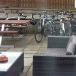 Our bikes parked up at The John Thompson Inn and Brewery.