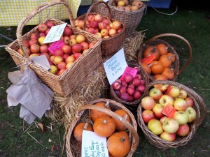 Apples for sale at the farmers' market