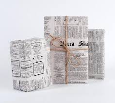 Newspaper wrapping paper