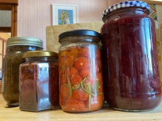 Vegetables in jars