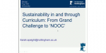 Sustainability in and through curriculum