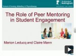The role of peer mentoring in student engagement