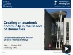 Creating an academic community