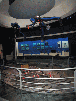 An interactive underwater archaeological excavation display in the underwater archaeology section of the new museum. The museum explains the work of underwater archaeologists for the Chinese public alongside many of the spectacular porcelain finds from the Nan’ ao 1 shipwreck – a merchant ship of the Ming Dynasty (1368-1644).