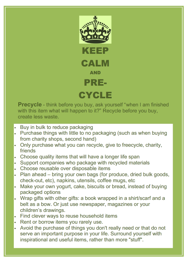 keep calm and pre-cycle