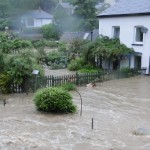 Flooded homes in Talybont, Wales, June 2012 © Henry Lamb
