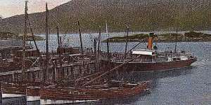 The steamship Sheila was launched Saturday, 30/01/1904 at A & J Inglis Pointhouse Glasgow and completed in 1904. She was wrecked when the vessel ran ashore in darkness in Cuaig Bay just south of the mouth of Loch Torridon, 1 January 1927.