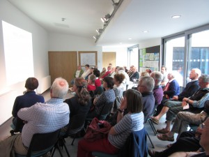 The audience attending the public engagement event at the new Lews Castle Museum, Stornoway.