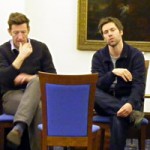 Dr James Moran (School of English), William Ivory (screenwriter), Mark Pybus (producer) and Dr Andrew Harrison (School of English)