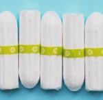 Tampons lined up in a row
